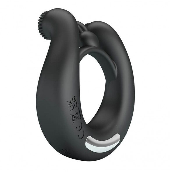 PRETTY LOVE - DAHLIA Vibrating Penis Ring (Chargeable - Black)